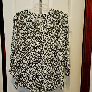Stylish Green and White Women's Top